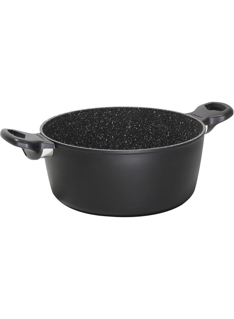 بيدريني طقم أواني الطبخ من بيدريني، مصنوع من الجرانيت باللون الأسود، مقاوم للالتصاق وخالٍ من النيكل و PFOA، يتكون من 9 قطع - Image 3